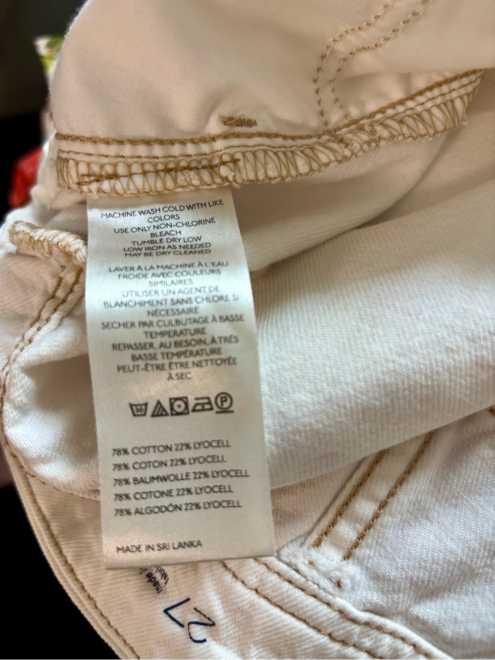 Pilcro Cream Long Bermuda Shorts - Picture 8 of 8